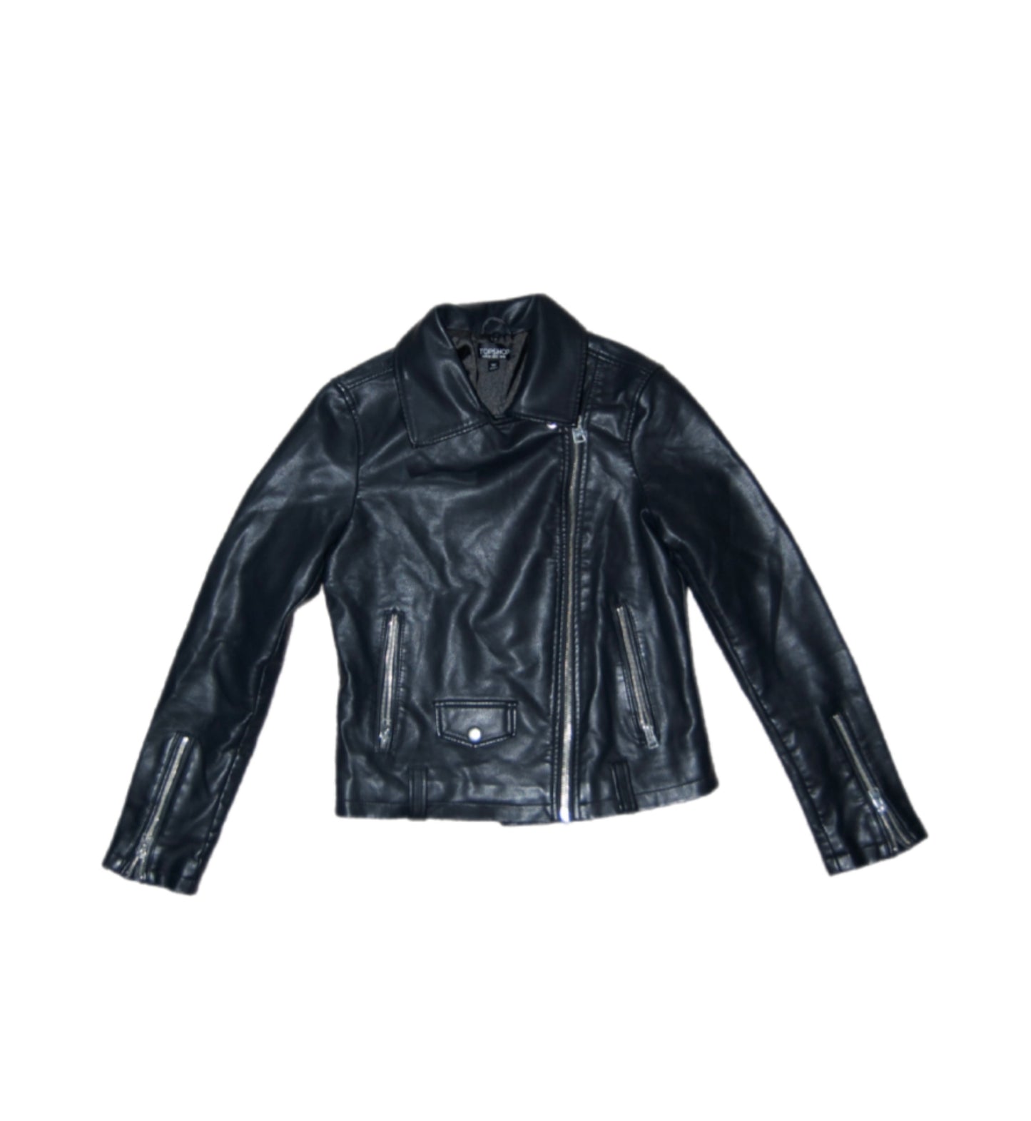 Topshop Faux Leather Vegan Moto Jacket