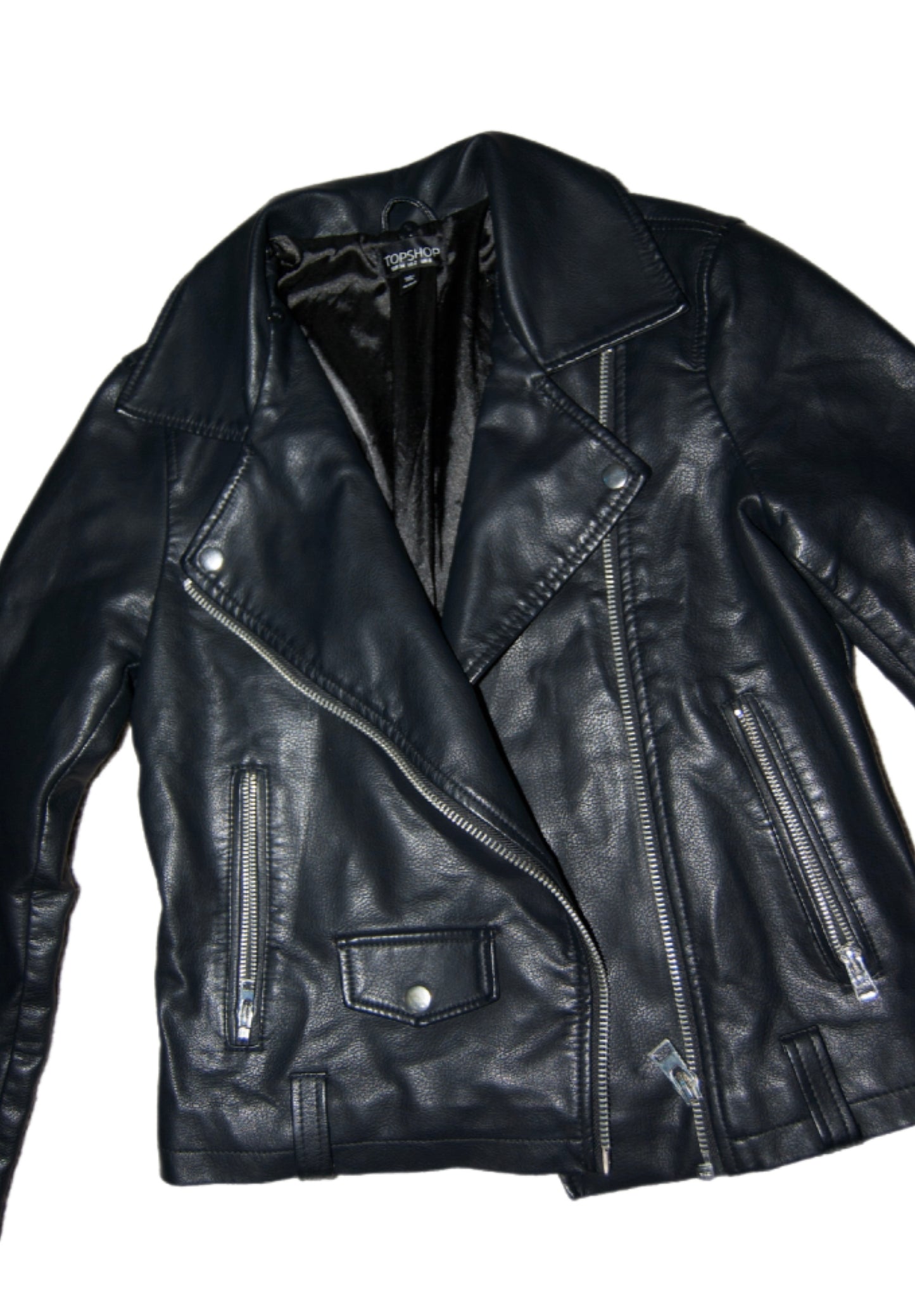 Topshop Faux Leather Vegan Moto Jacket