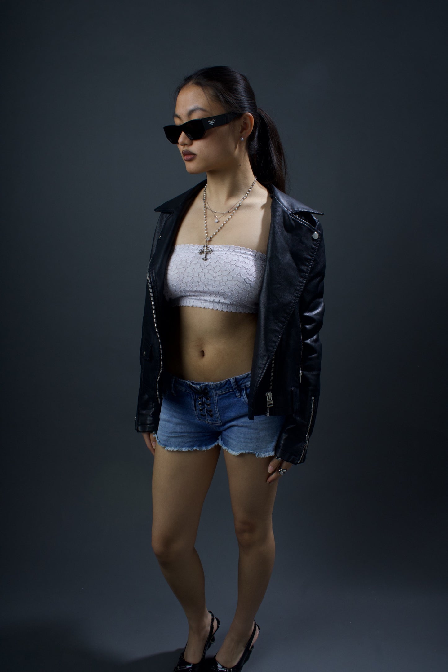 Topshop Faux Leather Vegan Moto Jacket