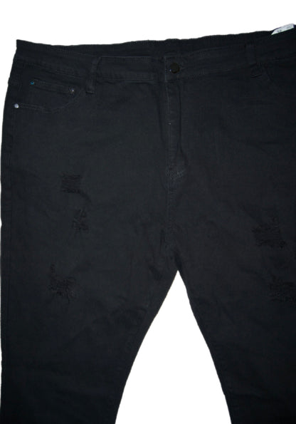 Black Big and Tall Ripped Jeans