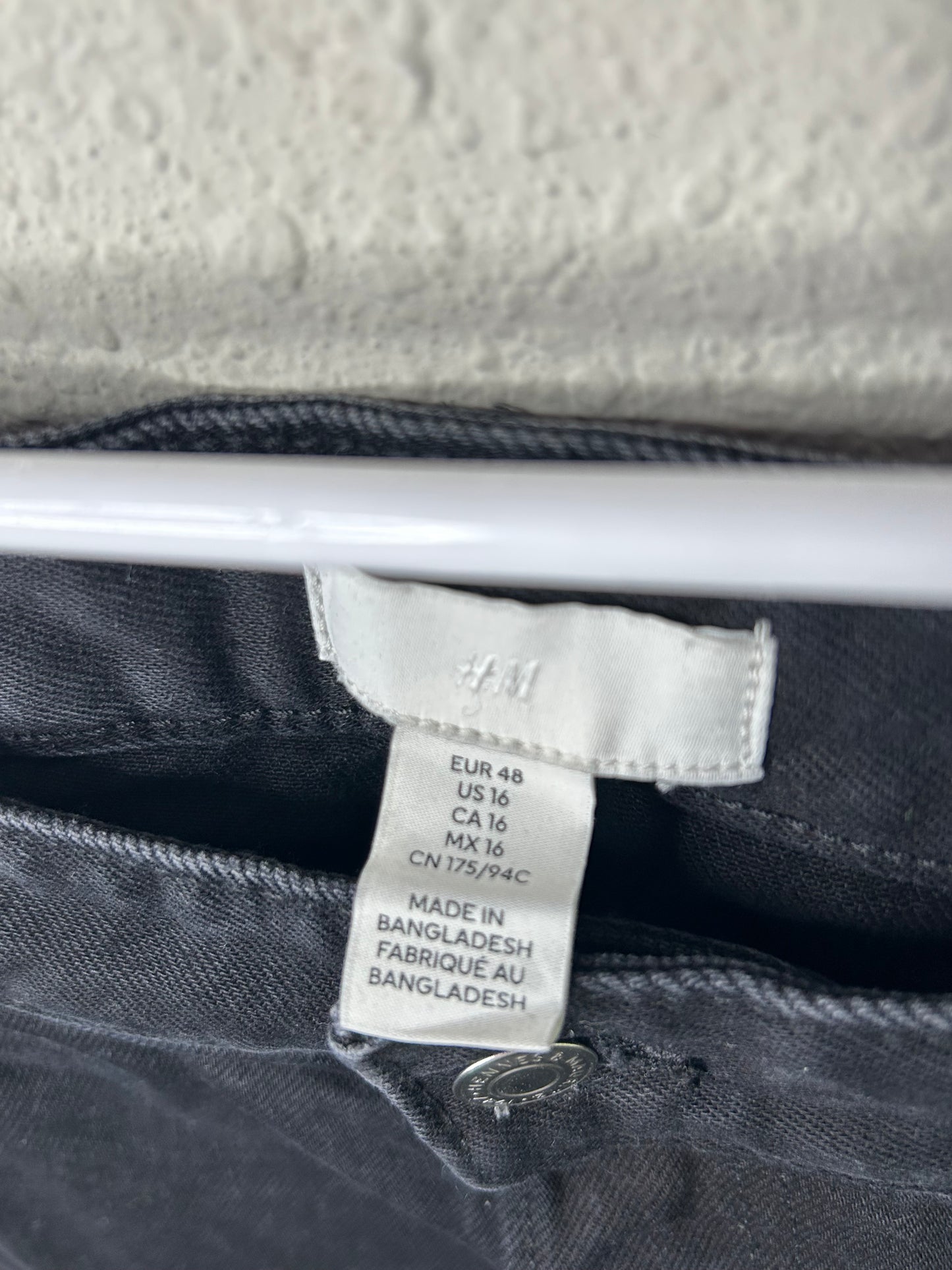 H&M Big and Tall Black Jeans