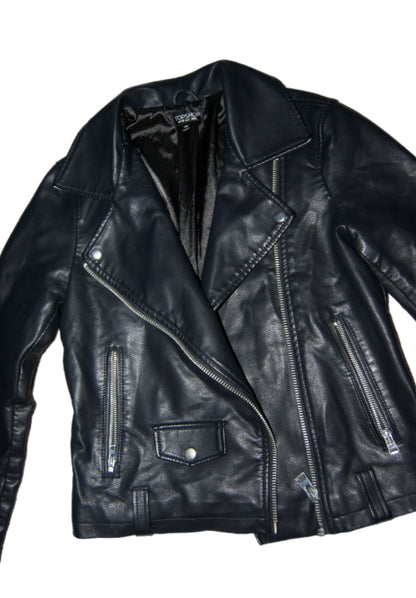 Topshop Faux Leather Vegan Moto Jacket