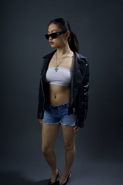 Topshop Faux Leather Vegan Moto Jacket