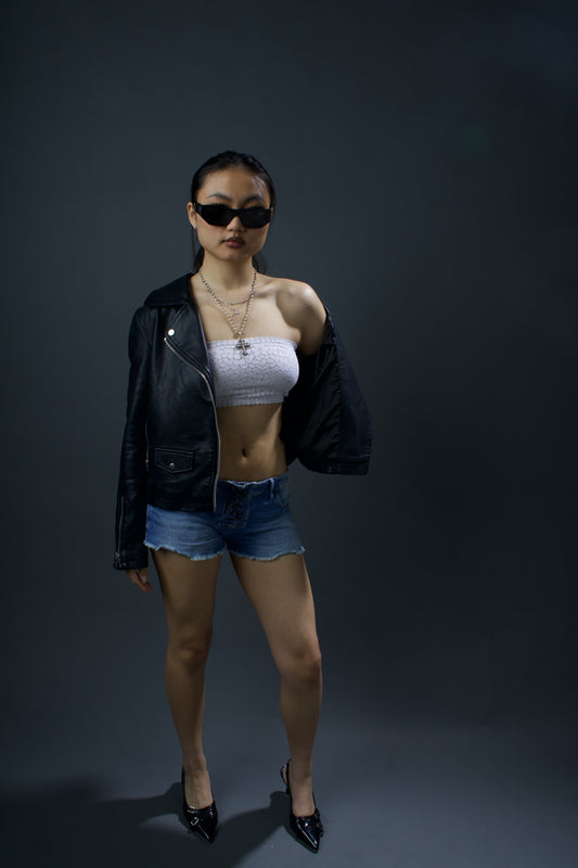 Topshop Faux Leather Vegan Moto Jacket