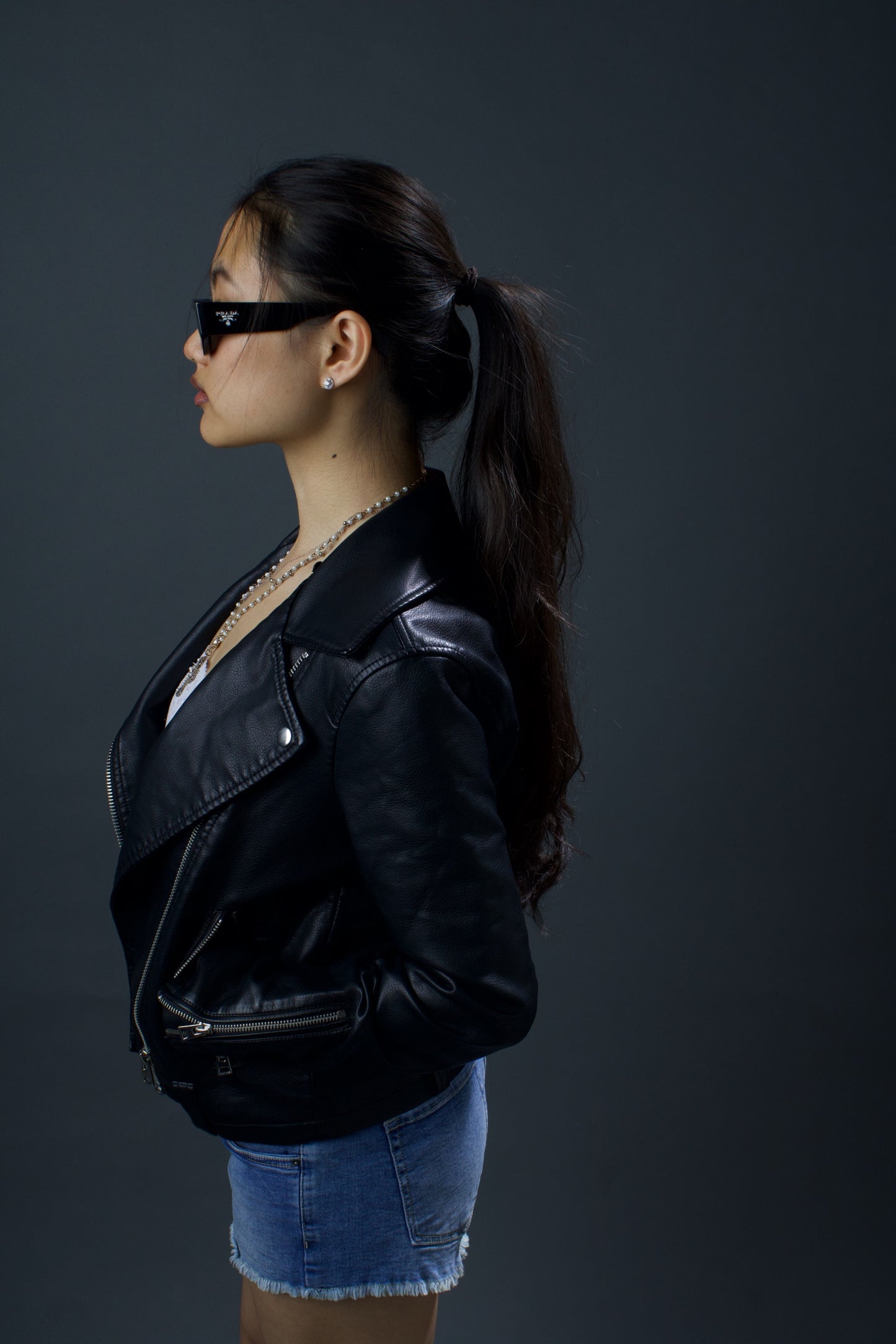 Topshop Faux Leather Vegan Moto Jacket